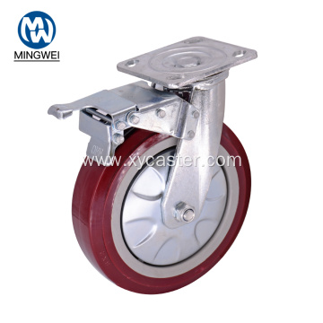 8 Inch PVC Caster Wheel with Brake